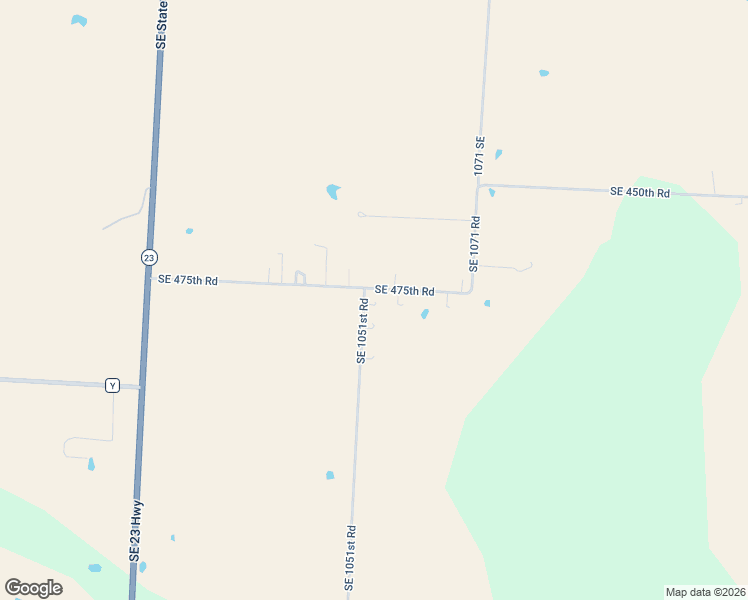 map of restaurants, bars, coffee shops, grocery stores, and more near 477 Southeast 1051st Road in Knob Noster