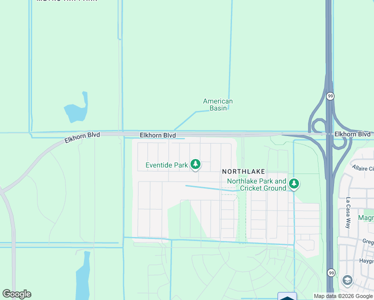 map of restaurants, bars, coffee shops, grocery stores, and more near 5955 Vantage Street in Sacramento