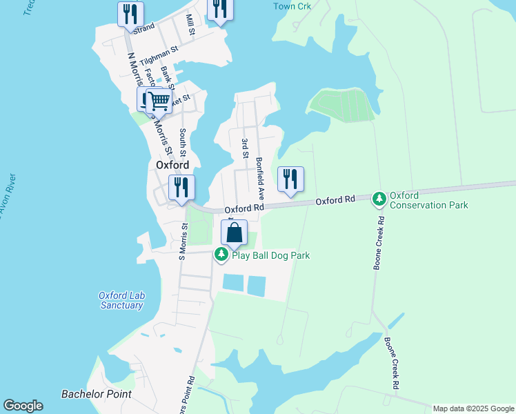 map of restaurants, bars, coffee shops, grocery stores, and more near 333 Oxford Road in Oxford