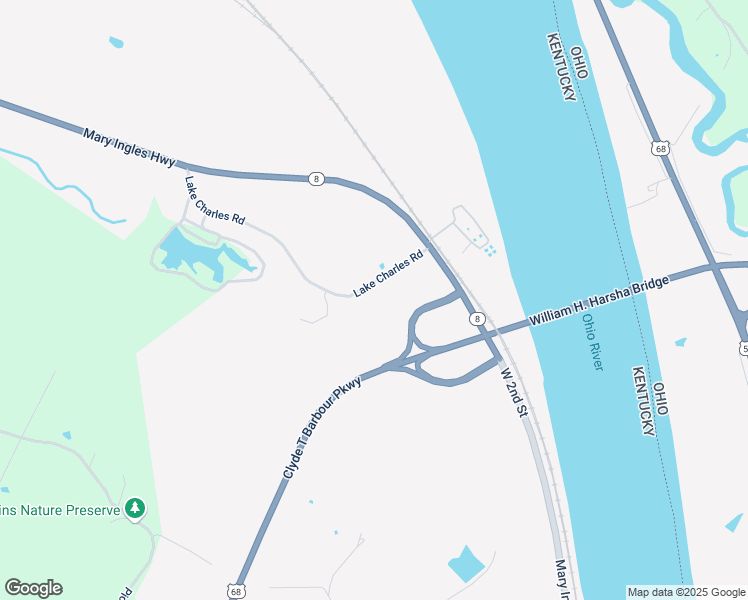 map of restaurants, bars, coffee shops, grocery stores, and more near 208 Lake Charles Road in Maysville