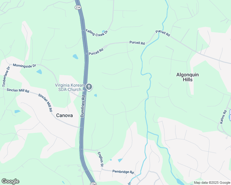 map of restaurants, bars, coffee shops, grocery stores, and more near 7719 Visionary Court in Manassas