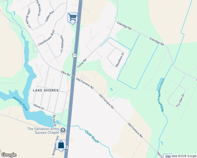 map of restaurants, bars, coffee shops, grocery stores, and more near 9633 Domenica Court in Seaford