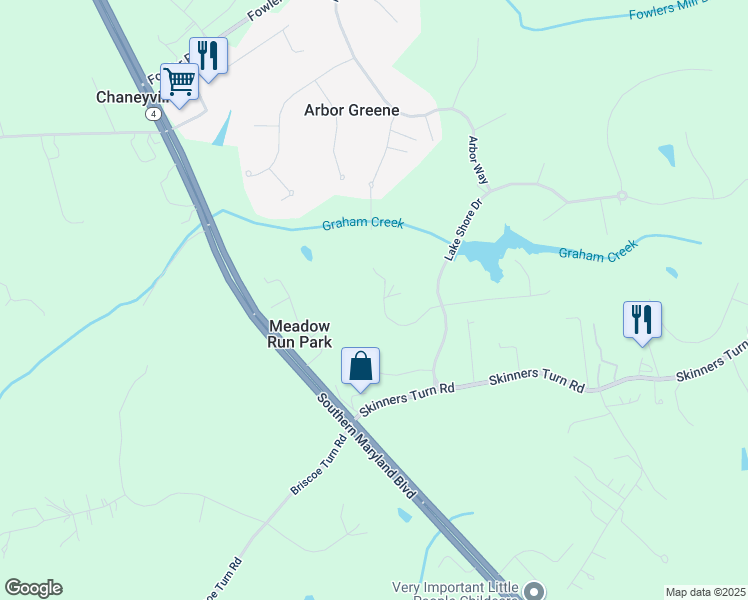 map of restaurants, bars, coffee shops, grocery stores, and more near 1738 Candlestick Way in Owings