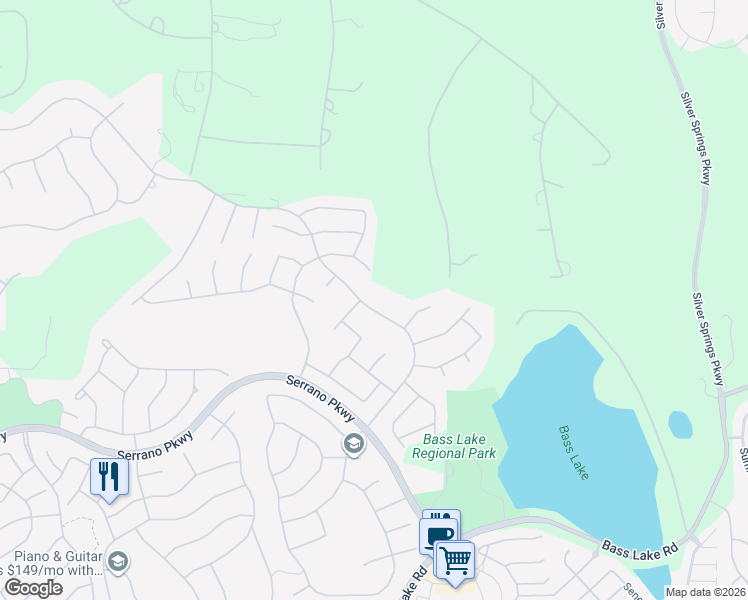 map of restaurants, bars, coffee shops, grocery stores, and more near 3394 Greenview Drive in El Dorado Hills
