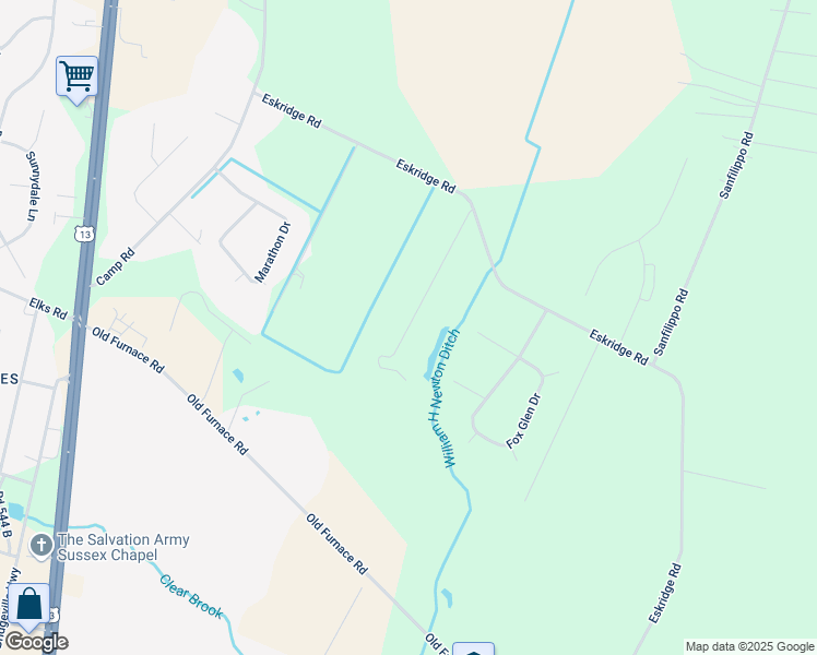 map of restaurants, bars, coffee shops, grocery stores, and more near 22031 Heritage Farm Road in Bridgeville