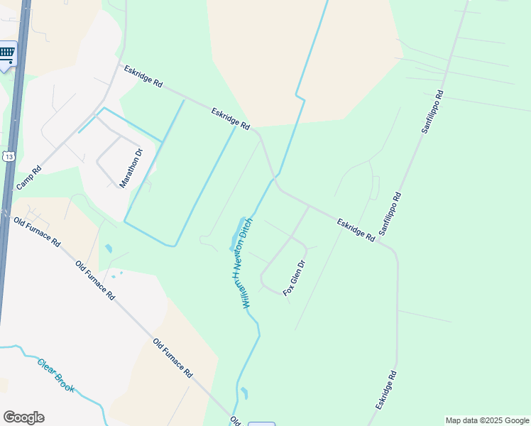 map of restaurants, bars, coffee shops, grocery stores, and more near 22150 Woods Edge Court in Bridgeville