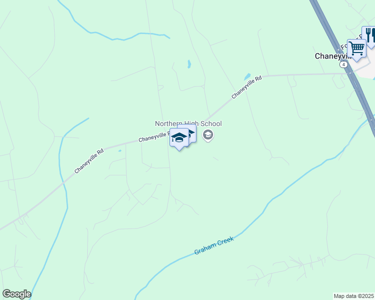 map of restaurants, bars, coffee shops, grocery stores, and more near 2950 Chaneyville Road in Owings