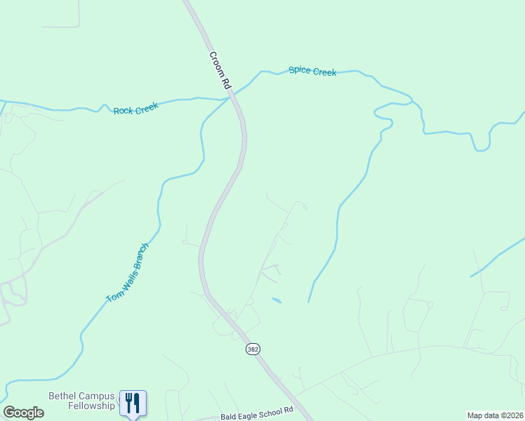 map of restaurants, bars, coffee shops, grocery stores, and more near 15220 Croom Road in Brandywine