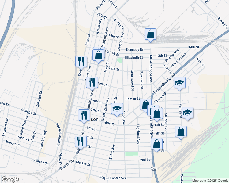 map of restaurants, bars, coffee shops, grocery stores, and more near 824 Lee Street in Madison