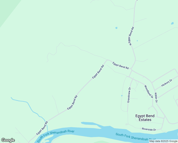 map of restaurants, bars, coffee shops, grocery stores, and more near 672 Egypt Bend Road in Luray
