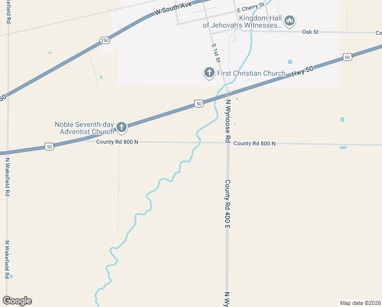 map of restaurants, bars, coffee shops, grocery stores, and more near 1357-1533 East Mount Pleasant Lane in Noble