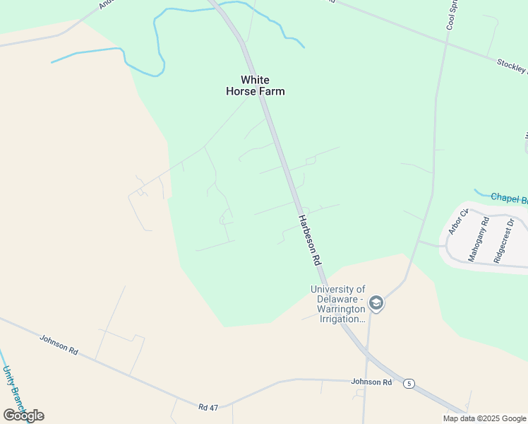 map of restaurants, bars, coffee shops, grocery stores, and more near 21390 Harbeson Road in Harbeson