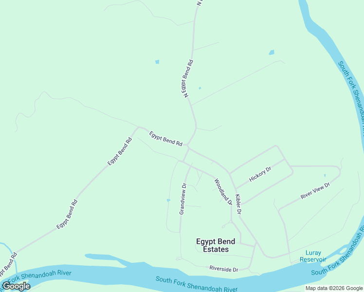 map of restaurants, bars, coffee shops, grocery stores, and more near 133 Egypt Bend Road in Luray