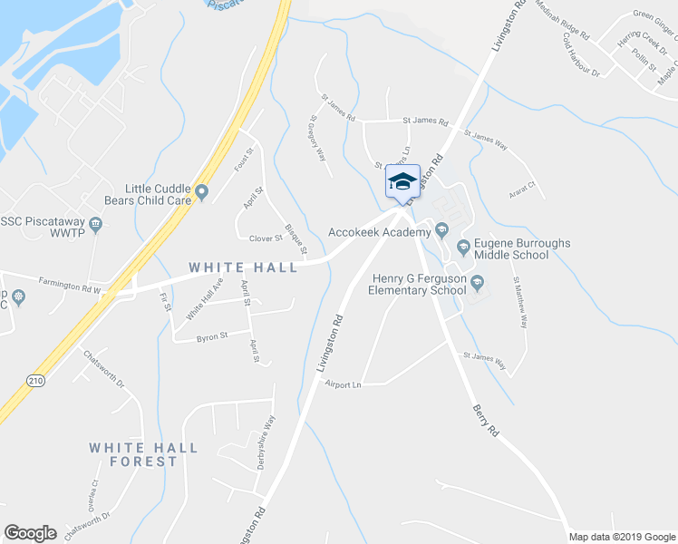 map of restaurants, bars, coffee shops, grocery stores, and more near 1309 Farmington Road East in Accokeek