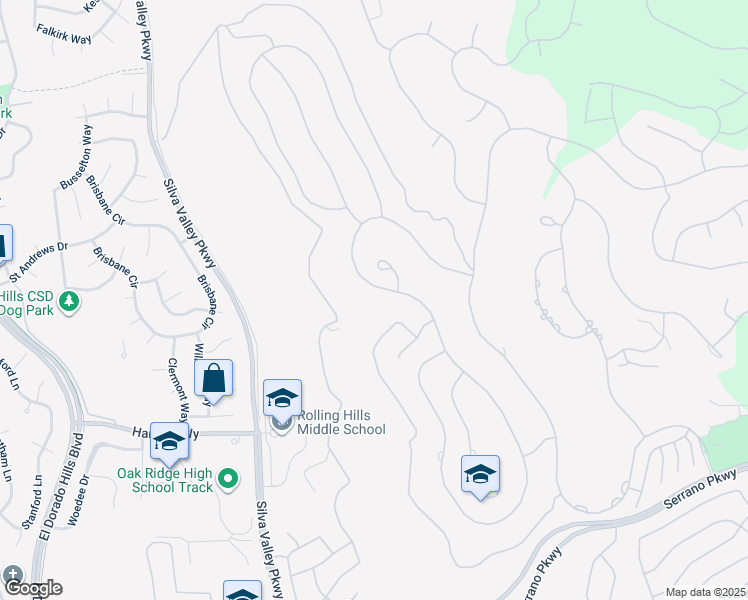 map of restaurants, bars, coffee shops, grocery stores, and more near 4494 Gresham Drive in El Dorado Hills