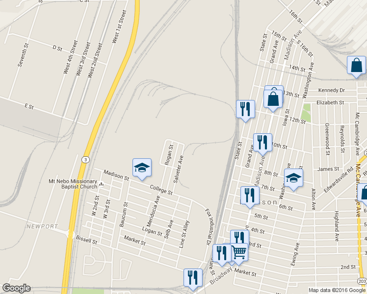 map of restaurants, bars, coffee shops, grocery stores, and more near 645 Salveter Avenue in Madison