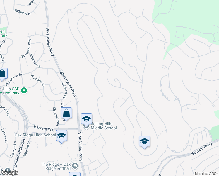 map of restaurants, bars, coffee shops, grocery stores, and more near 4494 Gresham Drive in El Dorado Hills