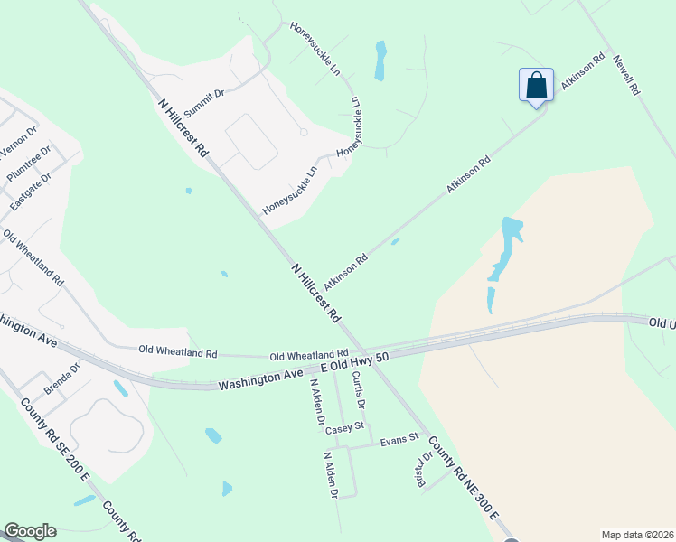 map of restaurants, bars, coffee shops, grocery stores, and more near 705 Atkinson Road in Vincennes