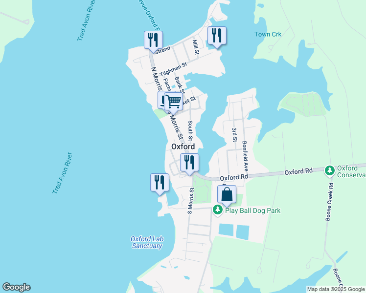 map of restaurants, bars, coffee shops, grocery stores, and more near in Oxford