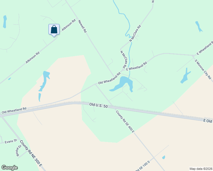 map of restaurants, bars, coffee shops, grocery stores, and more near 5071 East Wheatland Road in Vincennes