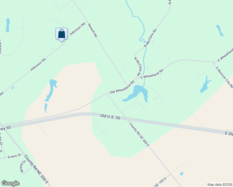 map of restaurants, bars, coffee shops, grocery stores, and more near 5071 East Wheatland Road in Vincennes