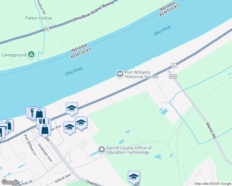 map of restaurants, bars, coffee shops, grocery stores, and more near 1704 Highland Avenue in Carrollton