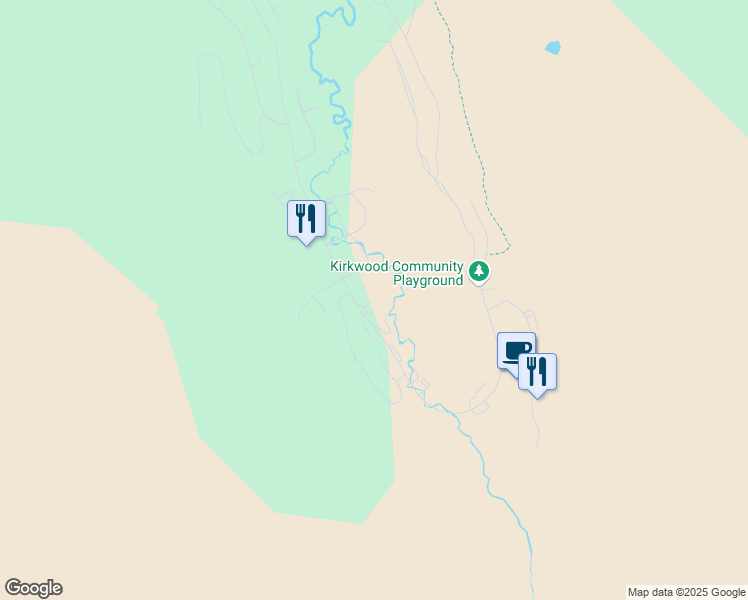 map of restaurants, bars, coffee shops, grocery stores, and more near 976 Kirkwood Meadows Drive in Kirkwood