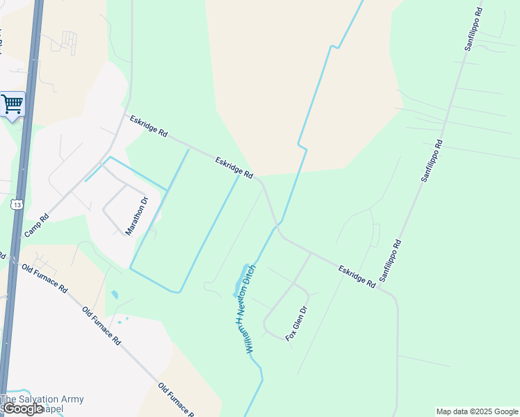 map of restaurants, bars, coffee shops, grocery stores, and more near in Bridgeville