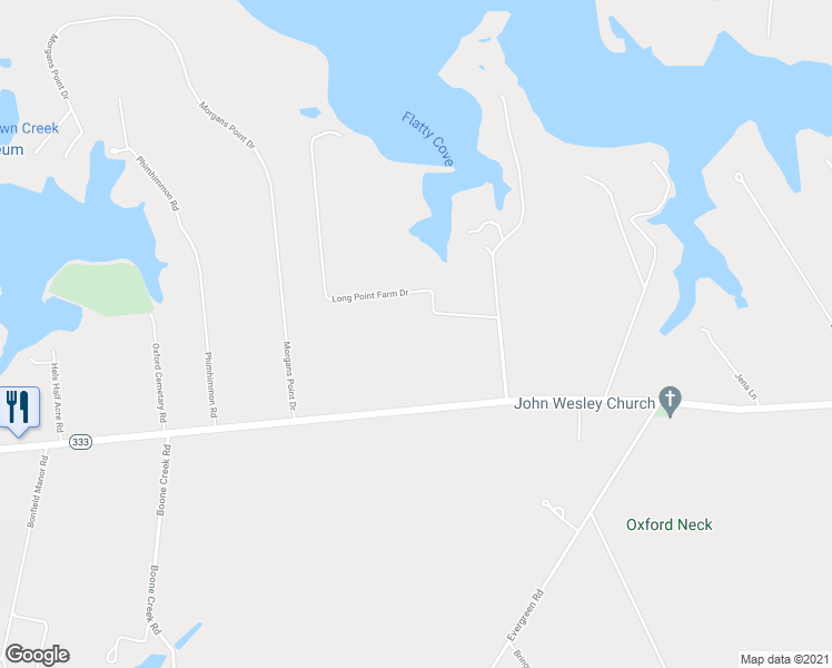 map of restaurants, bars, coffee shops, grocery stores, and more near 5252 Long Point Farm Drive in Oxford