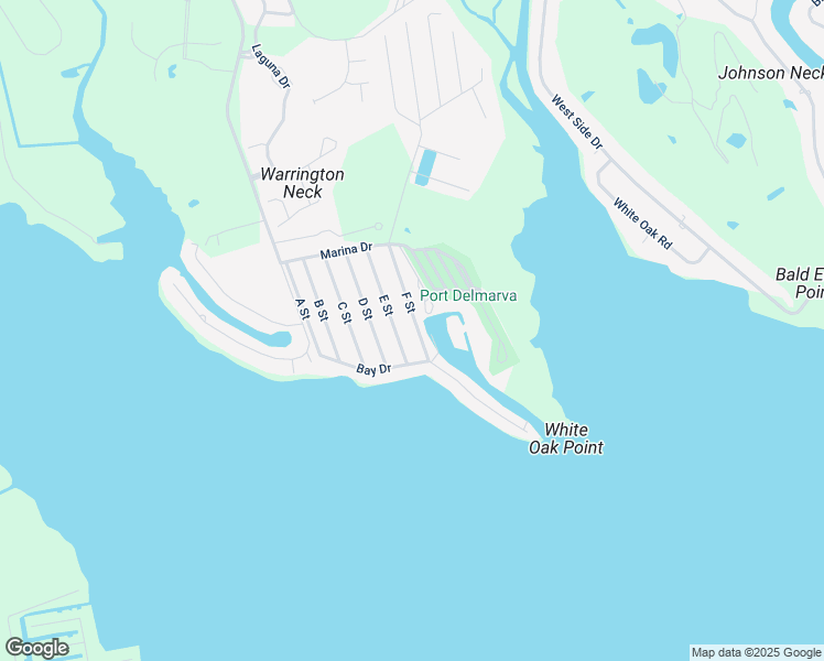 map of restaurants, bars, coffee shops, grocery stores, and more near 21770 F Street in Rehoboth Beach