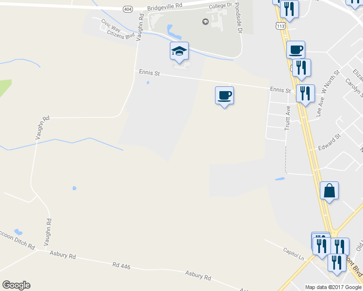 map of restaurants, bars, coffee shops, grocery stores, and more near 21698 Sparrow Drive in Georgetown