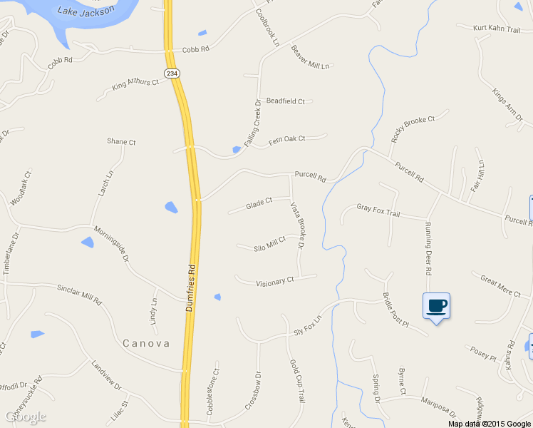 map of restaurants, bars, coffee shops, grocery stores, and more near 7759 Glade Court in Manassas