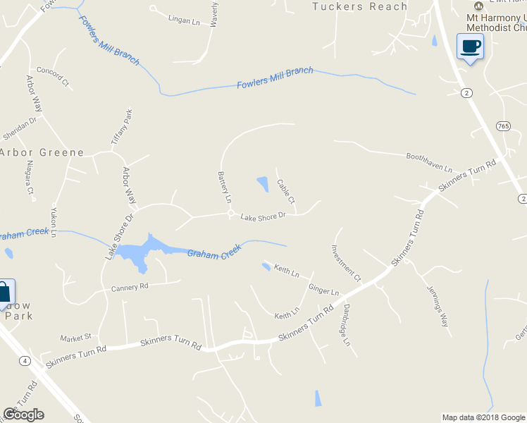 map of restaurants, bars, coffee shops, grocery stores, and more near 7818 Lake Shore Drive in Owings