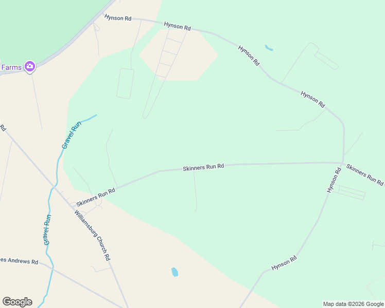 map of restaurants, bars, coffee shops, grocery stores, and more near 4650 Skinners Run Road in Hurlock