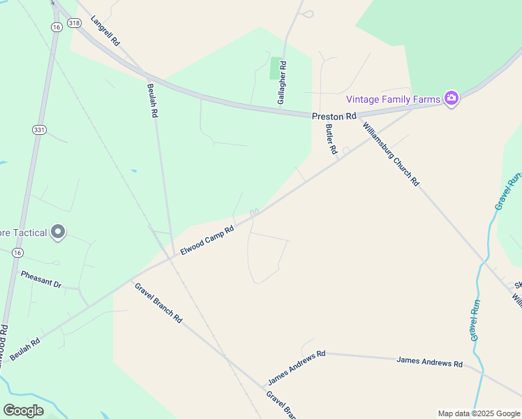 map of restaurants, bars, coffee shops, grocery stores, and more near 4432 Elwood Camp Road in Hurlock