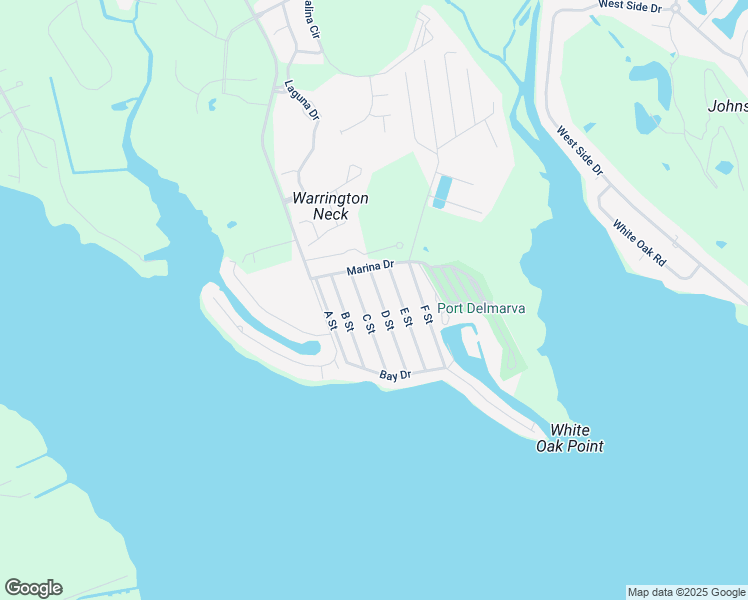 map of restaurants, bars, coffee shops, grocery stores, and more near 21726 D Street in Rehoboth Beach