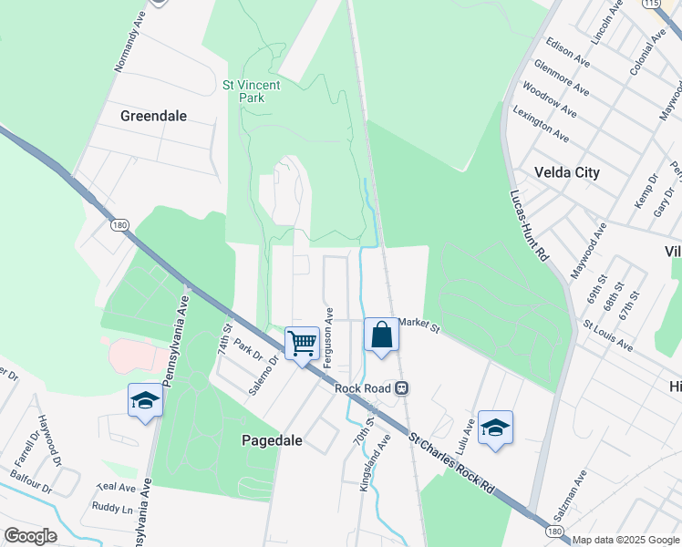 map of restaurants, bars, coffee shops, grocery stores, and more near 1847 Engelholm Avenue in St. Louis