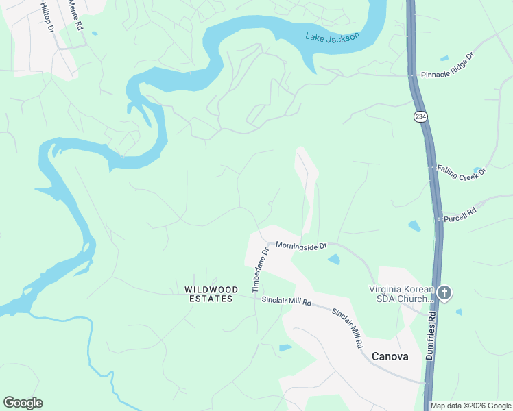 map of restaurants, bars, coffee shops, grocery stores, and more near 8312 Morningside Drive in Manassas