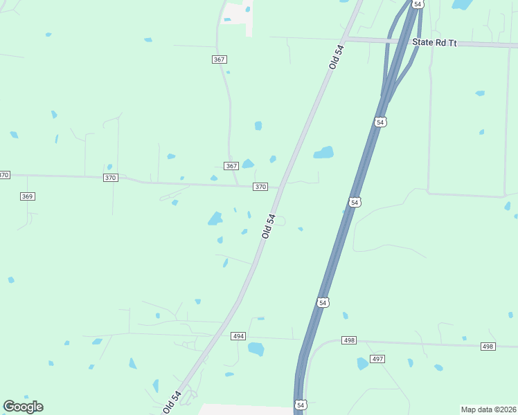 map of restaurants, bars, coffee shops, grocery stores, and more near 10233-10241 Old US Highway 54 in New Bloomfield