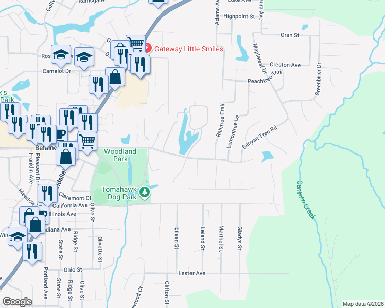 map of restaurants, bars, coffee shops, grocery stores, and more near 3 Pine Lake Drive in Collinsville