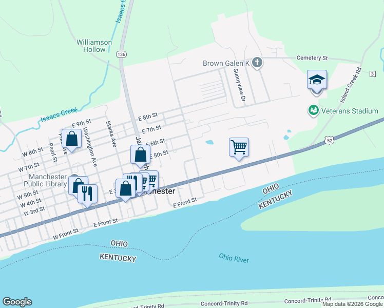map of restaurants, bars, coffee shops, grocery stores, and more near 307 Cemetery Street in Manchester
