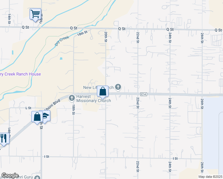 map of restaurants, bars, coffee shops, grocery stores, and more near 2011 Elkhorn Boulevard in Rio Linda