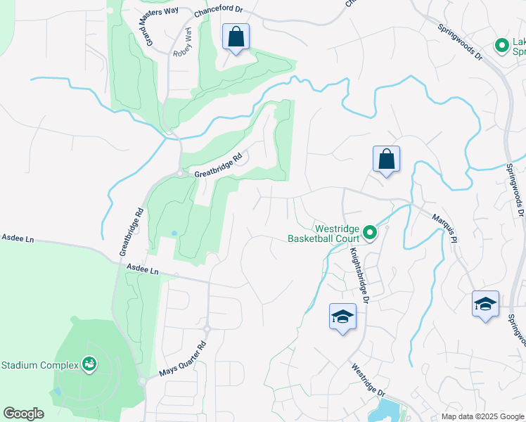 map of restaurants, bars, coffee shops, grocery stores, and more near 12306 Eliff Way in Woodbridge