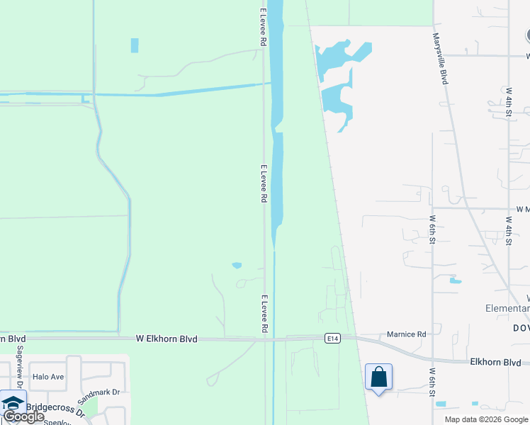 map of restaurants, bars, coffee shops, grocery stores, and more near 7112 East Levee Road in Rio Linda