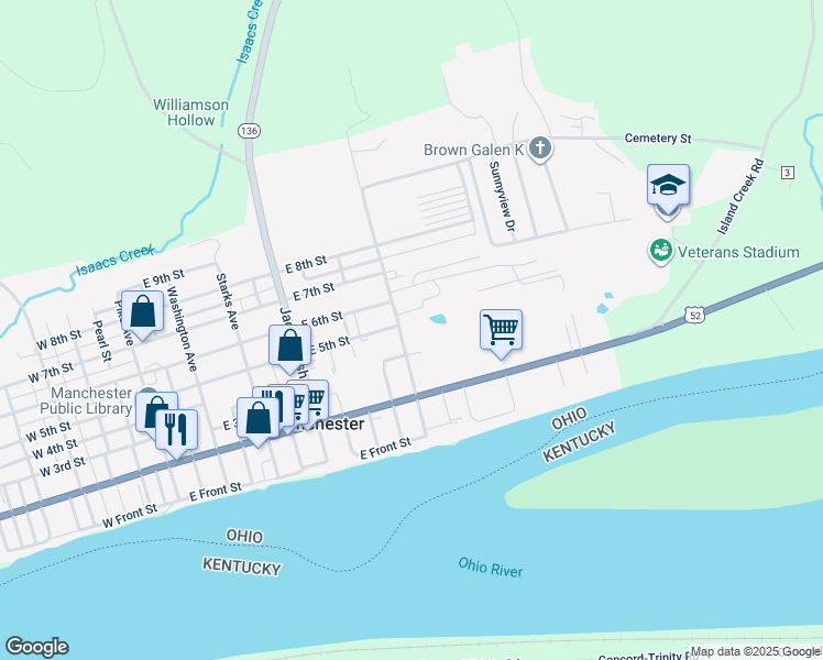 map of restaurants, bars, coffee shops, grocery stores, and more near 307 Cemetery Street in Manchester