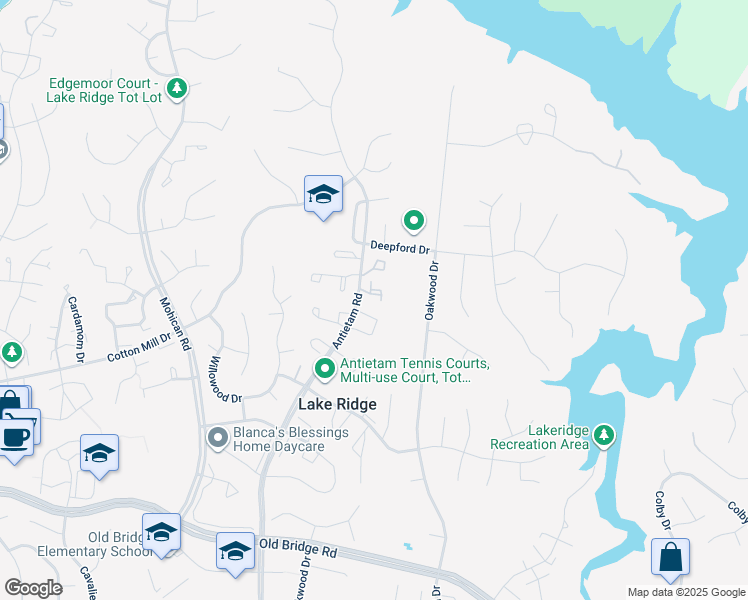 map of restaurants, bars, coffee shops, grocery stores, and more near 2784 Marsala Court in Woodbridge