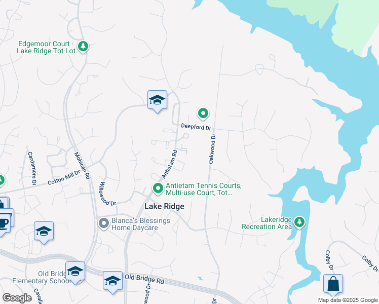 map of restaurants, bars, coffee shops, grocery stores, and more near 2785 Marsala Court in Woodbridge
