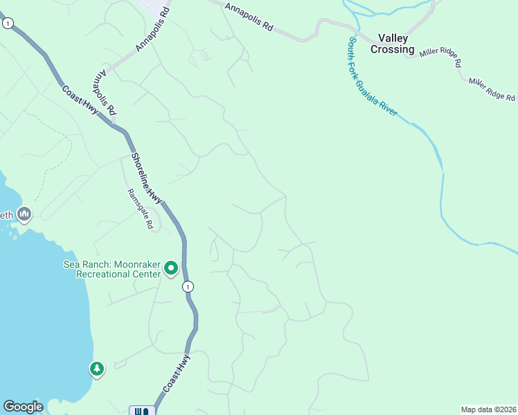 map of restaurants, bars, coffee shops, grocery stores, and more near 35355 Crows Nest Drive in Sea Ranch