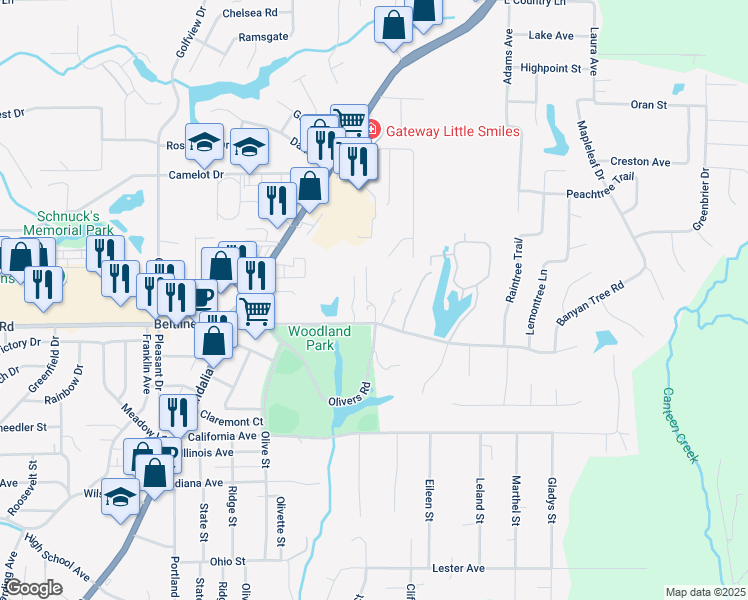 map of restaurants, bars, coffee shops, grocery stores, and more near 7 Manor Drive in Collinsville
