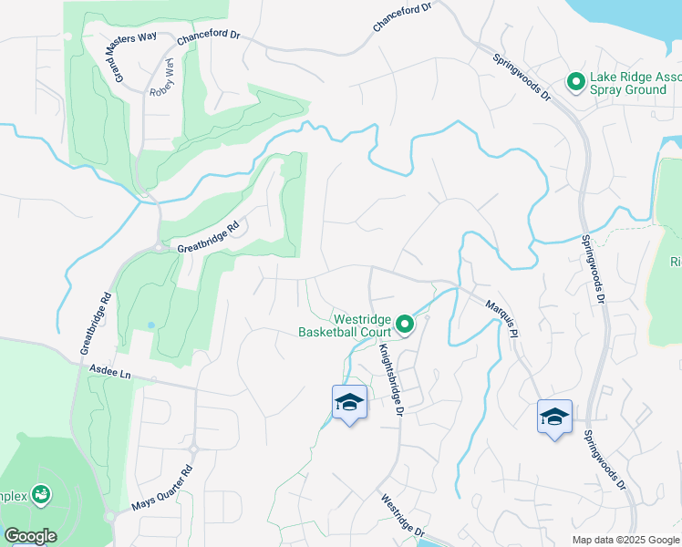 map of restaurants, bars, coffee shops, grocery stores, and more near 4307 Marquis Place in Woodbridge